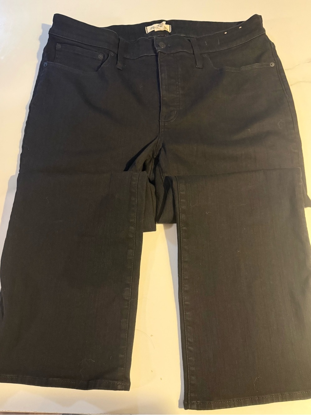 Madewell High-Rise Black Wide-Leg Jeans